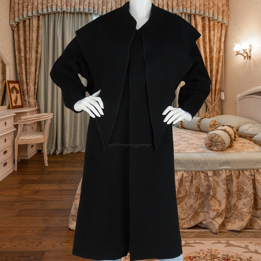Vintage Yeohlee Long Maxi Coat with Wide Collar